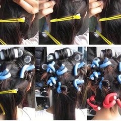 10pcs No Heat Hair Curlers Soft Foam Twist Curls Hair Styling Tool