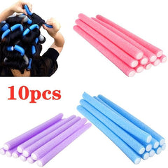10pcs No Heat Hair Curlers Soft Foam Twist Curls Hair Styling Tool