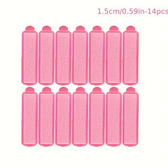 Pink Foam Self Grip Hair Curlers Flexible DIY Hair Styling Tools
