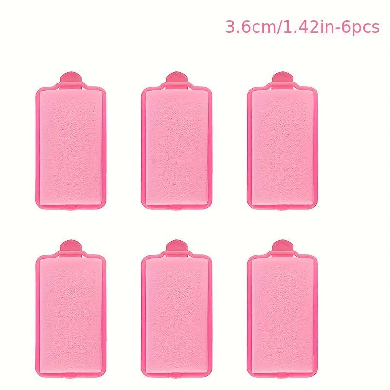 Pink Foam Self Grip Hair Curlers Flexible DIY Hair Styling Tools