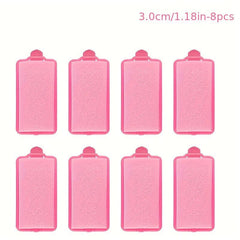 Pink Foam Self Grip Hair Curlers Flexible DIY Hair Styling Tools