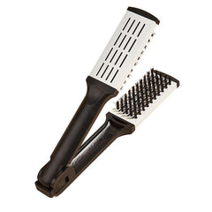 V Shape Hair Straightener Comb Flat Brush Ceramic With Nylon Bristles