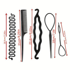 5pcs Hair Styling Tool Set Hair Twisting Clip Hair Accessories