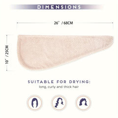 Microfiber Hair Turban Quick Drying Towel for Women Girls