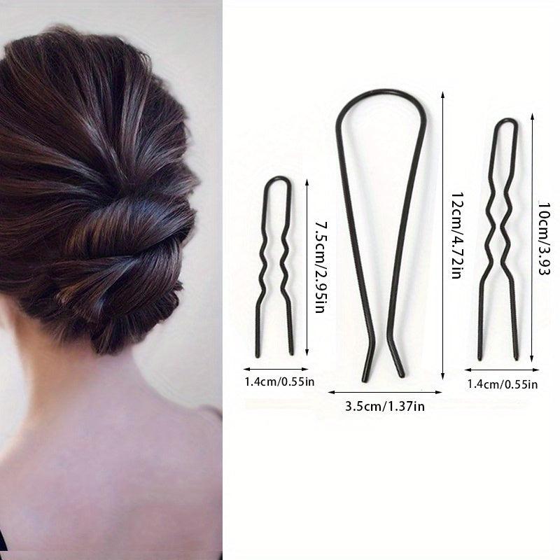 Metal U Shape Hair Fork Clip Stick for Women DIY Hair Accessories