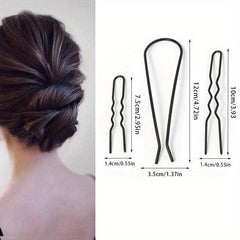 Metal U Shape Hair Fork Clip Stick for Women DIY Hair Accessories