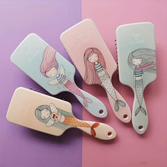 Mermaid Girl Pattern Airbag Comb Paddle Anti Static Air Cushion Comb