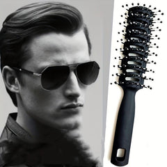 Men's Curved Detangling Hair Brush with Vent