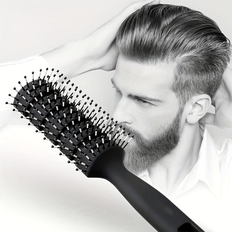 Men's Curved Detangling Hair Brush with Vent