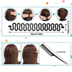 12pcs Hair Styling Comb Set Teasing Hair Brush Rat Tail Comb Edge Hair Brush
