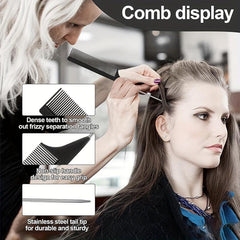 12pcs Hair Styling Comb Set Teasing Hair Brush Rat Tail Comb Edge Hair Brush