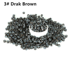 500pcs Silicone Lined Copper Micro Rings for Hair Extensions 5x3x3mm
