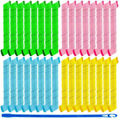 40pcs Spiral Hair Curlers Long Hair Heatless Rollers Styling Kit