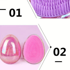 Egg Shaped Hair Brush Mini Portable Travel Detangling Hair Comb