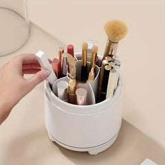 360 Degree Rotation Makeup Brush Holder with Lid