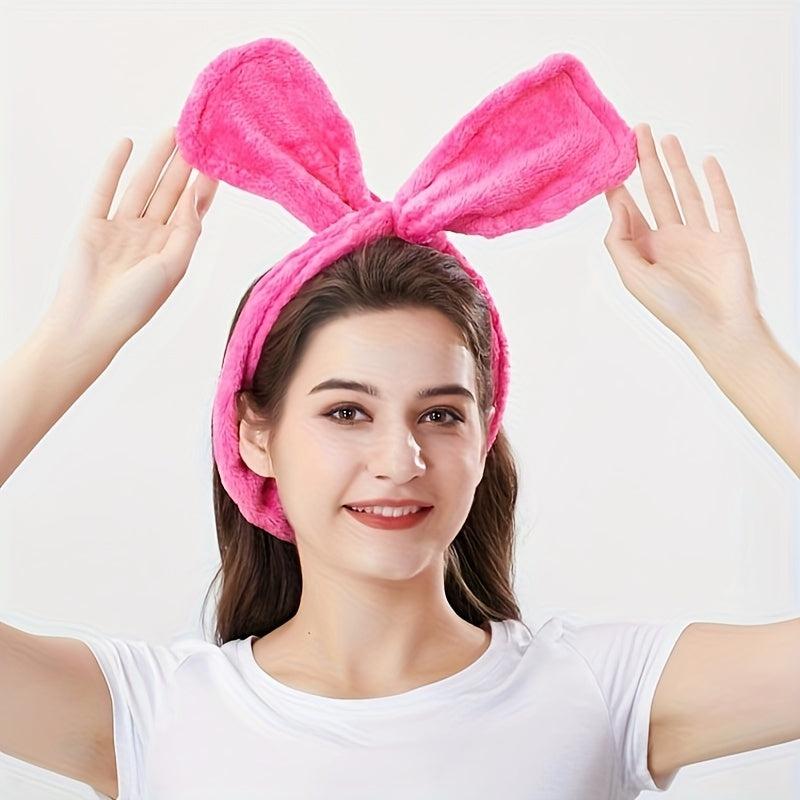 Bunny Ear Headband for Skincare Makeup