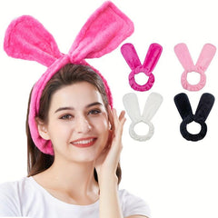 Bunny Ear Headband for Skincare Makeup