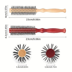 Nylon Curling Wooden Comb Fluffy Hair Brush