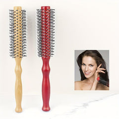 Nylon Curling Wooden Comb Fluffy Hair Brush