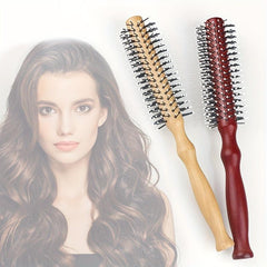 Nylon Curling Wooden Comb Fluffy Hair Brush