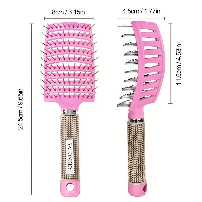 Professional Curved Detangling Comb Paddle Vent Brush Fast Drying Styling Hair