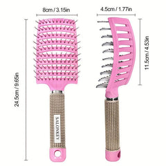 Professional Curved Detangling Comb Paddle Vent Brush Fast Drying Styling Hair