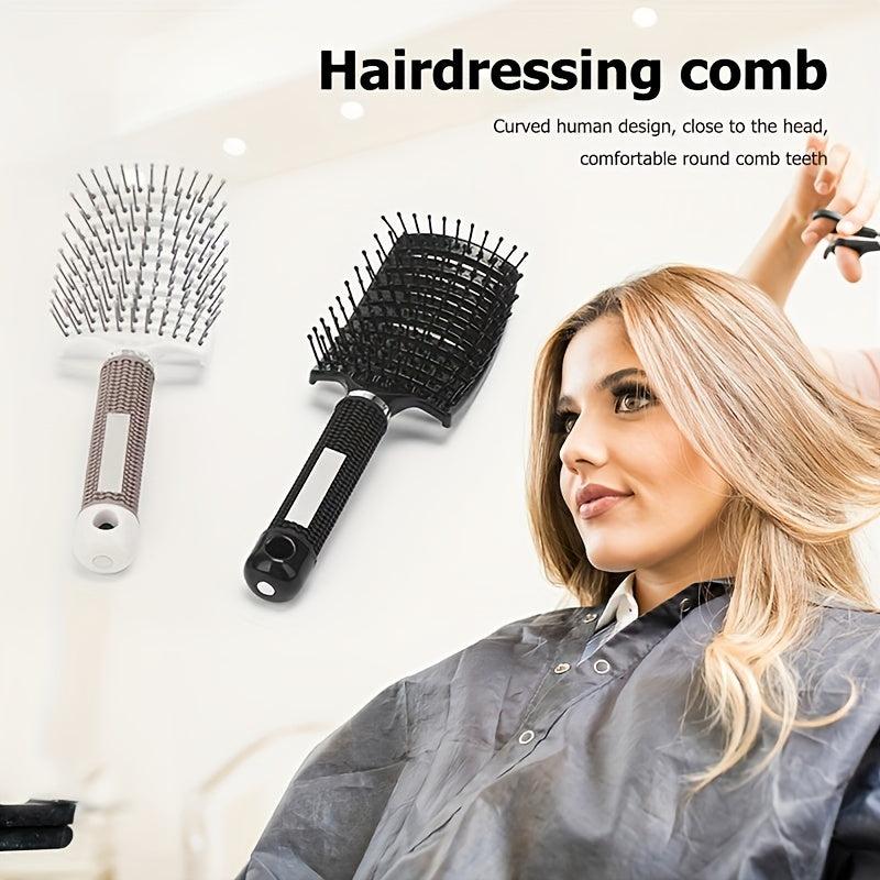 Professional Curved Detangling Comb Paddle Vent Brush Fast Drying Styling Hair
