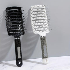 Professional Curved Detangling Comb Paddle Vent Brush Fast Drying Styling Hair