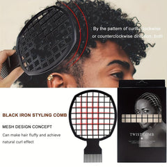 Afro Twist Hair Comb Set Hair Sponge Set With Curl Sponge