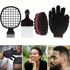 Afro Twist Hair Comb Set Hair Sponge Set With Curl Sponge