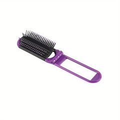 Foldable Hair Brush With Mirror Compact Comb Portable Mini Hair Brush