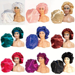 3pcs Set Satin Bonnet Sleep Cap Hair Cover for Women Girls