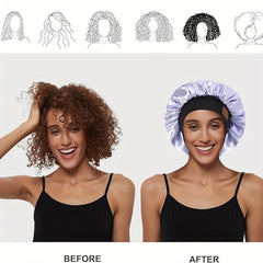 3pcs Set Satin Bonnet Sleep Cap Hair Cover for Women Girls