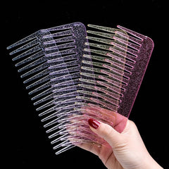 Wide Tooth Detangling Comb for Curly Hair Wet Dry No Handle
