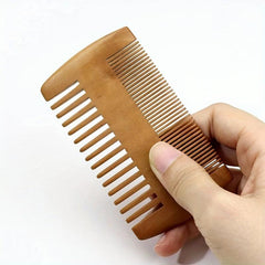 Anti Static Wooden Hair Brush and Beard Comb Double Sided Comb