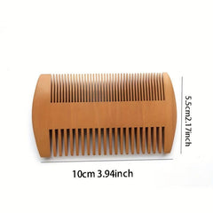 Anti Static Wooden Hair Brush and Beard Comb Double Sided Comb