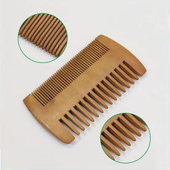 Anti Static Wooden Hair Brush and Beard Comb Double Sided Comb