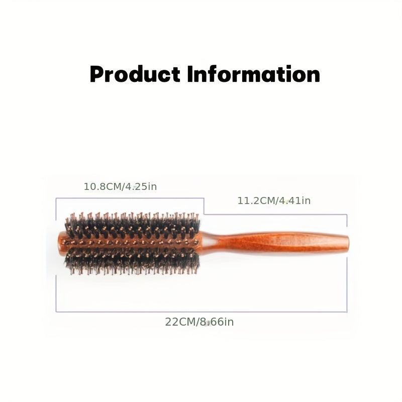 Boar Bristle Round Hair Brush Comb Salon Hairdressing Comb Hair Care Tool