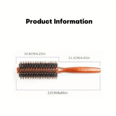 Boar Bristle Round Hair Brush Comb Salon Hairdressing Comb Hair Care Tool