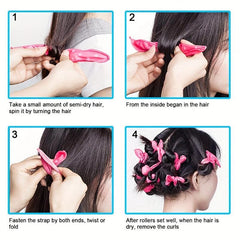 13pcs No Heat Hair Curler Set Sponge Hair Rollers Braiding Tools Comb