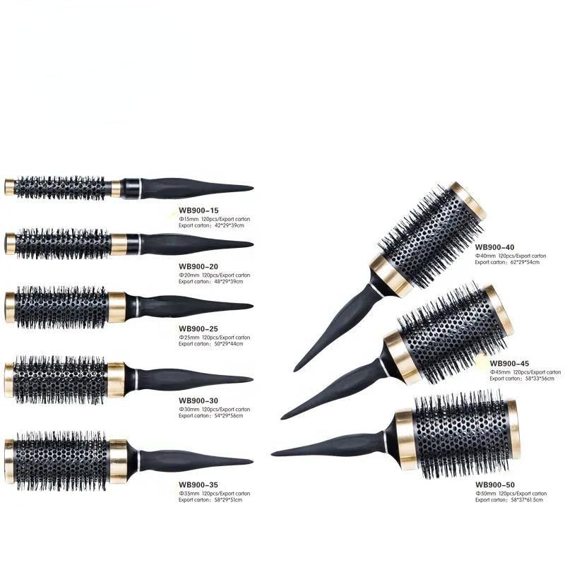 Aluminum Salon Hair Brush Hair Styling Comb Round Curly Hair Rollers