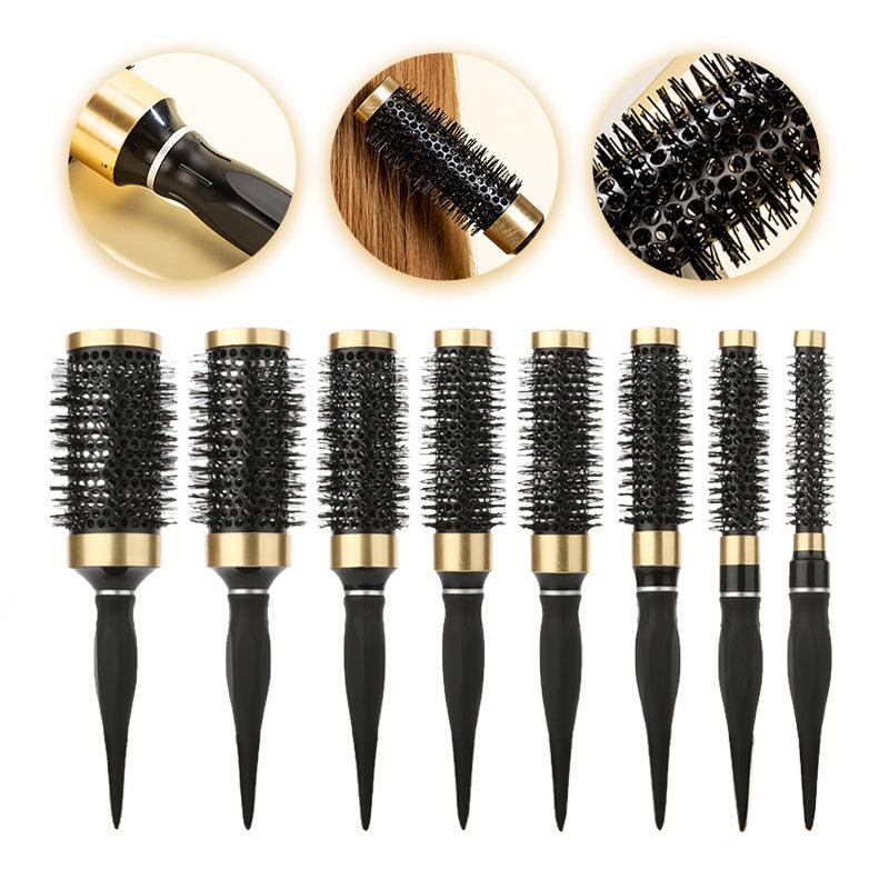 Aluminum Salon Hair Brush Hair Styling Comb Round Curly Hair Rollers