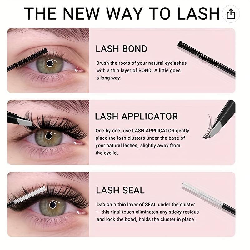 DIY Curly Lash Extension Kit with Strong Hold Glue & Applicator