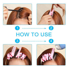 4pcs Self Grip Volumizing Hair Curler Clips Women Hair Styler