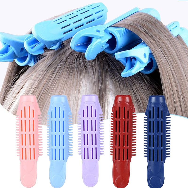 4pcs Self Grip Volumizing Hair Curler Clips Women Hair Styler