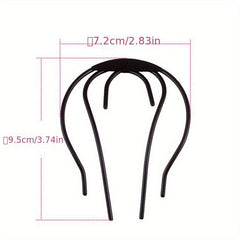 Metal Wave Shape Hair Fork for Bun Maker or Ponytail Holder