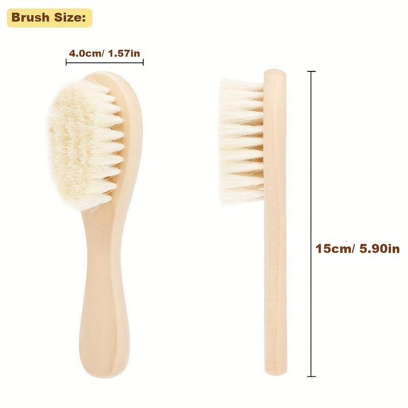 Wooden Handle Soft Goat Bristles Hair Brush