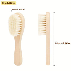 Wooden Handle Soft Goat Bristles Hair Brush