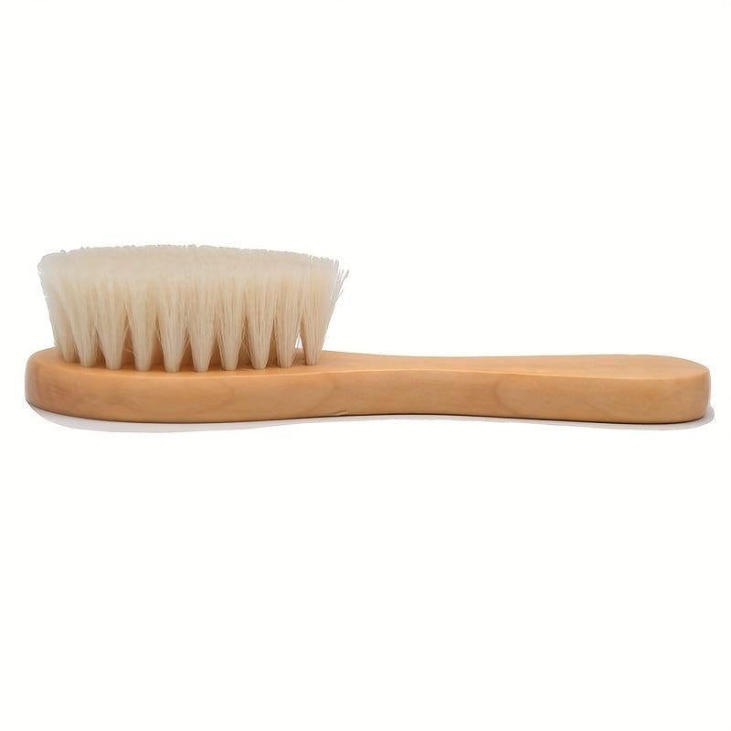 Wooden Handle Soft Goat Bristles Hair Brush