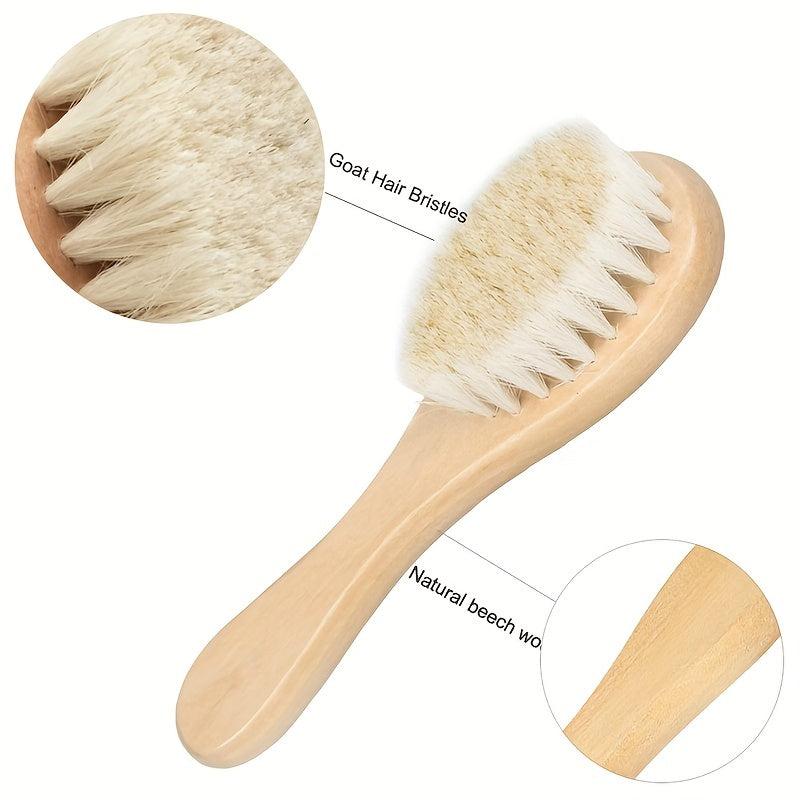 Wooden Handle Soft Goat Bristles Hair Brush